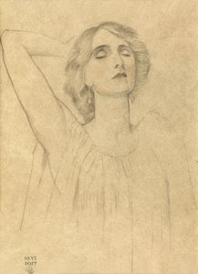 Vázlat egy nőről, 1917 (ceruza és kréta papíron)